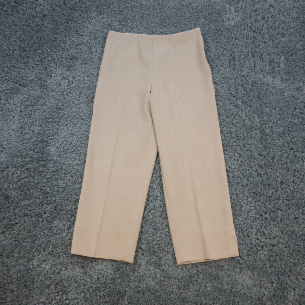 Krazy Larry Pants Womens 8 Beige Tan Straight Side Zip 29x22.5*